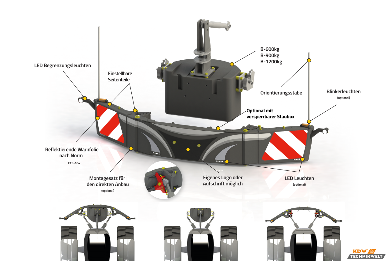 TractorBumper Unterfahrschutz Connect, Details I KDW Technikwelt, Österreich